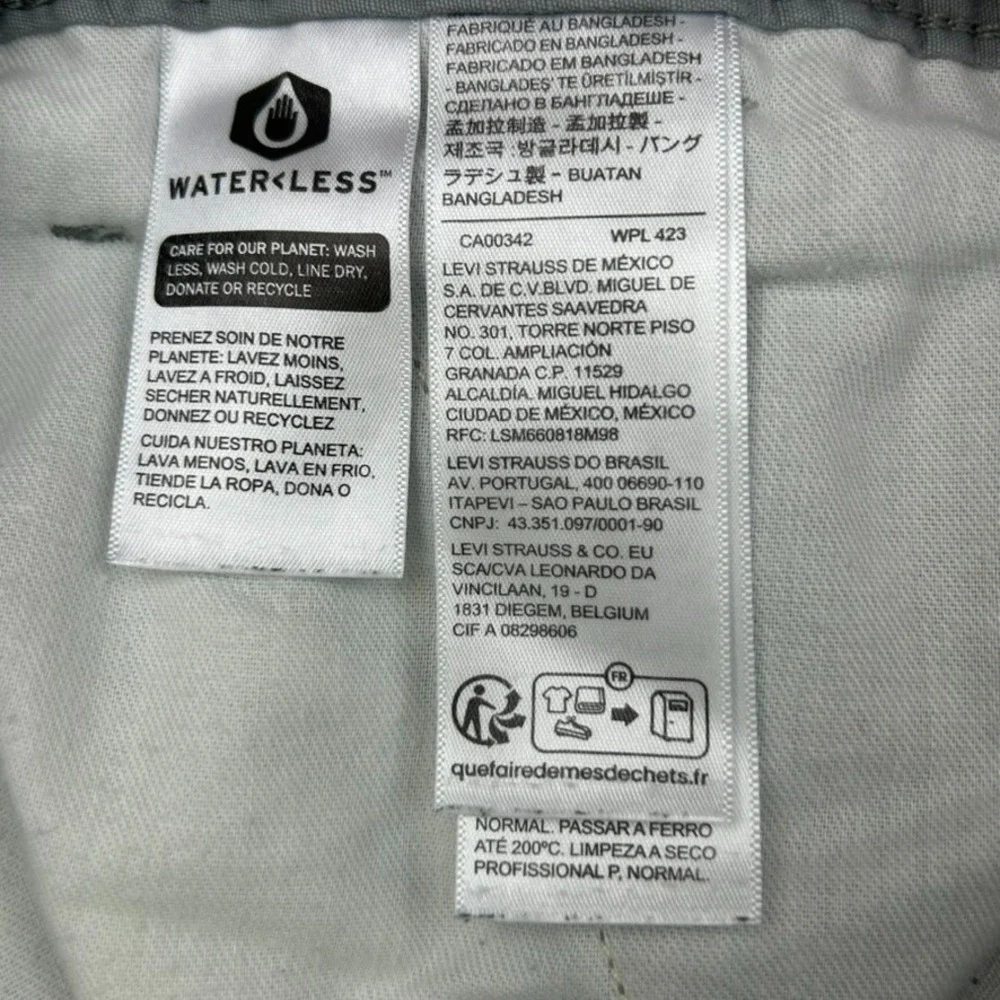 Levi's Men's 38 Shorts Gray Ripstop Utility Cargo Outdoors Hiking Casual
